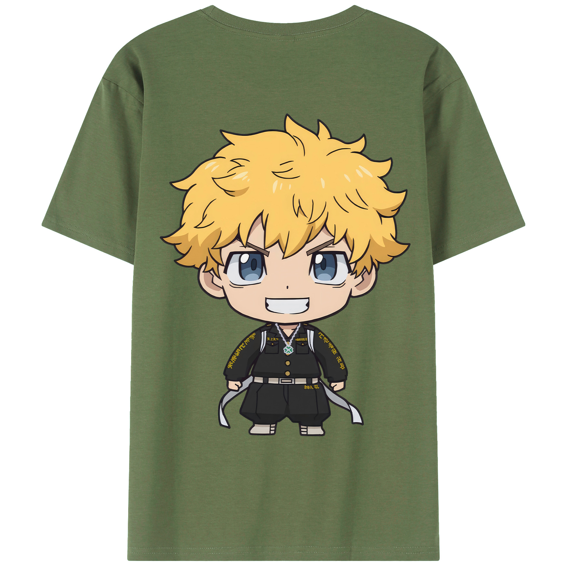 （画像用） 東京リベンジャーズ Tokyo Revengers 綿100％ メンズ半袖Tシャツ（バックプリント） 通気性